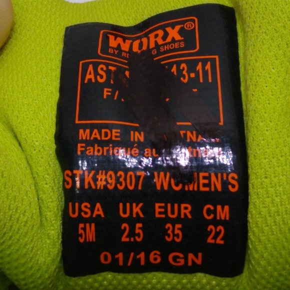 Red Wing Worx 9307 Sneakers US 5M Women's Aluminum Toe Electrical Hazard NIB - Picture 8 of 9